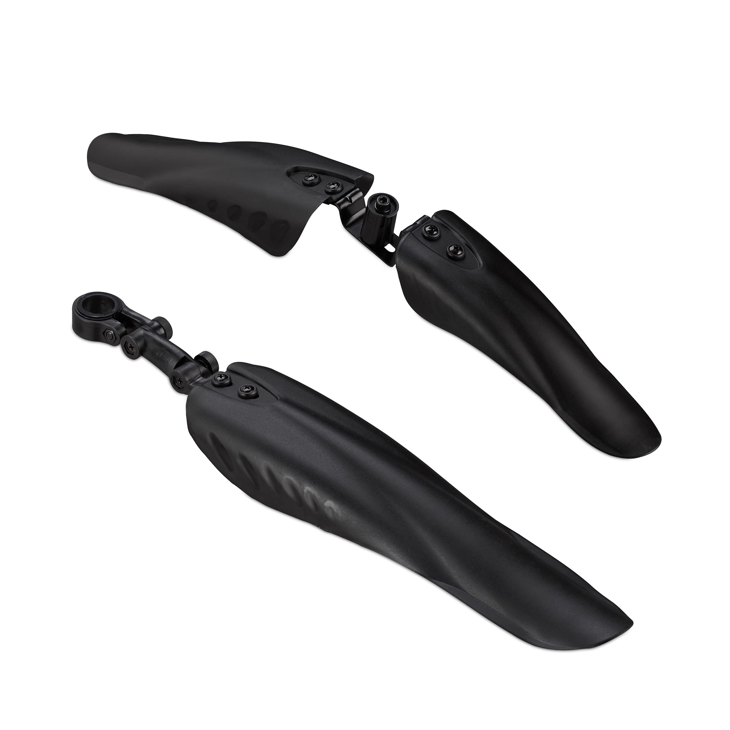 Relaxdays Mudguard Set, Front & Rear Fender, Universal, 24-28 inch Bikes, Mud Flaps, Splash Guard, Black