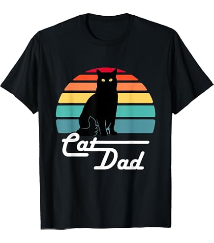 【ねこた】 Amazon.com: Cat Daddy Vintage Eighties Style Cat Retro Distressed