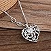 CoolJewelry Sterling Silver Family Tree of Life Heart Pendant Necklace