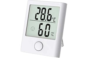 DELAISUS Digital Hygrometer Indoor Thermometer Humidity Meter Mini Hygrometer Thermometer with and Humidity Monitor,3s Fast Refresh Accurate Temperature Humidity for Home, Office, Baby Room (White)