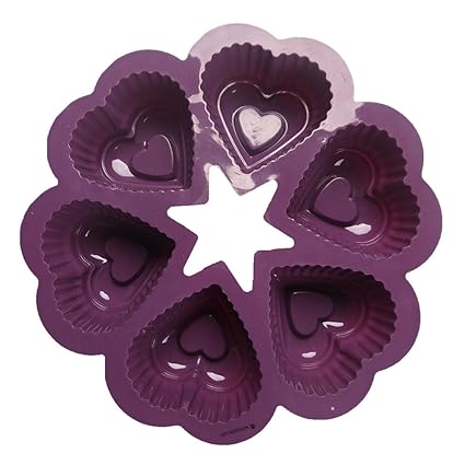 Wonderchef Silicone Heart Mould, Purple