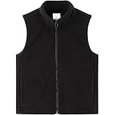 Spring&Gege Boys Full Zip Polar Fleece Vest Sleeveless Outwear Warm Jacket with Pockets (3-12 Years)