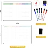 POPRUN 2 Pack A3 Whiteboard Calendar Monthly Weekly Chore Chart Self Adhesive view 9