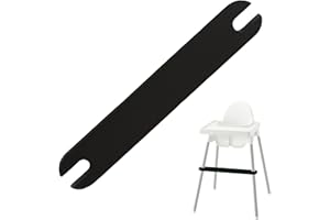 Yeah Baby Goods Adjustable Footrest for IKEA Antilop High Chair (Black) - Attachable Foot Rest for High Chair w/Support Clamps - Stable IKEA High Chair Footrest for Safer Mealtimes