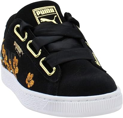 puma suede floral black