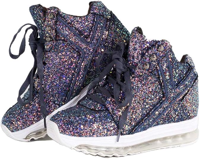 purple glitter sneakers