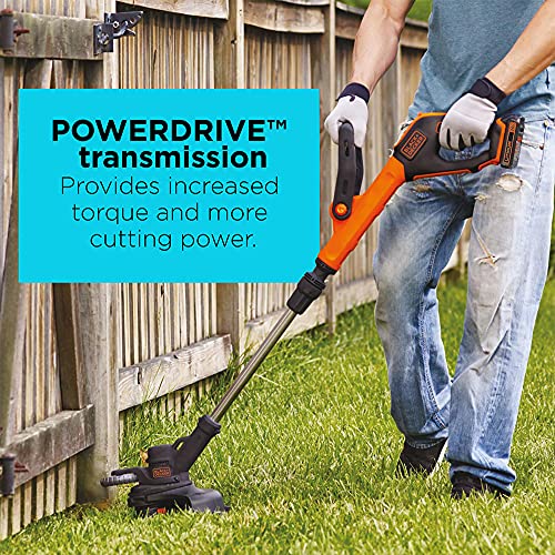 BLACK+DECKER 20V MAX String Trimmer, 2Speed, 12Inch, Cordless (LST522