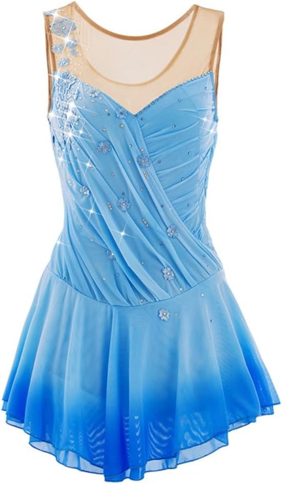 light blue ice skating dresses