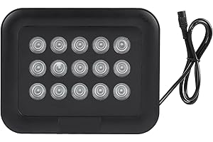 DC 12V 15pcs IR Infrared LEDs Array Light, Waterproof Night Light for Security Camera, High Efficiency with Low Power Consump