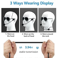 VOVIGGOL 2Pcs Microphone Headset Mic, Flexible