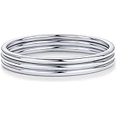 PAVOI 14K Gold Plated Stackable Ring Pack for Women | Waterproof Stainless Steel Dainty Layering Thin Rings Set