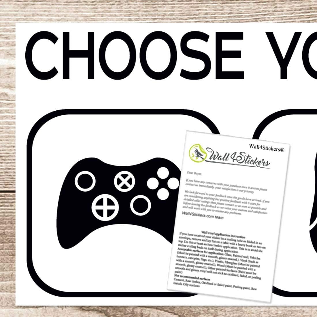 Choose Your Weapon Play Children Room Wall Sticker Mural Vinyl Decal Nursery Kids Gamers Art Teenager Video Game Mural - Image 3