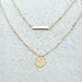 Yean Gold Layered and Long Choker Necklace, Alloy Bar Necklace, Layering Chokers for Women and Girls