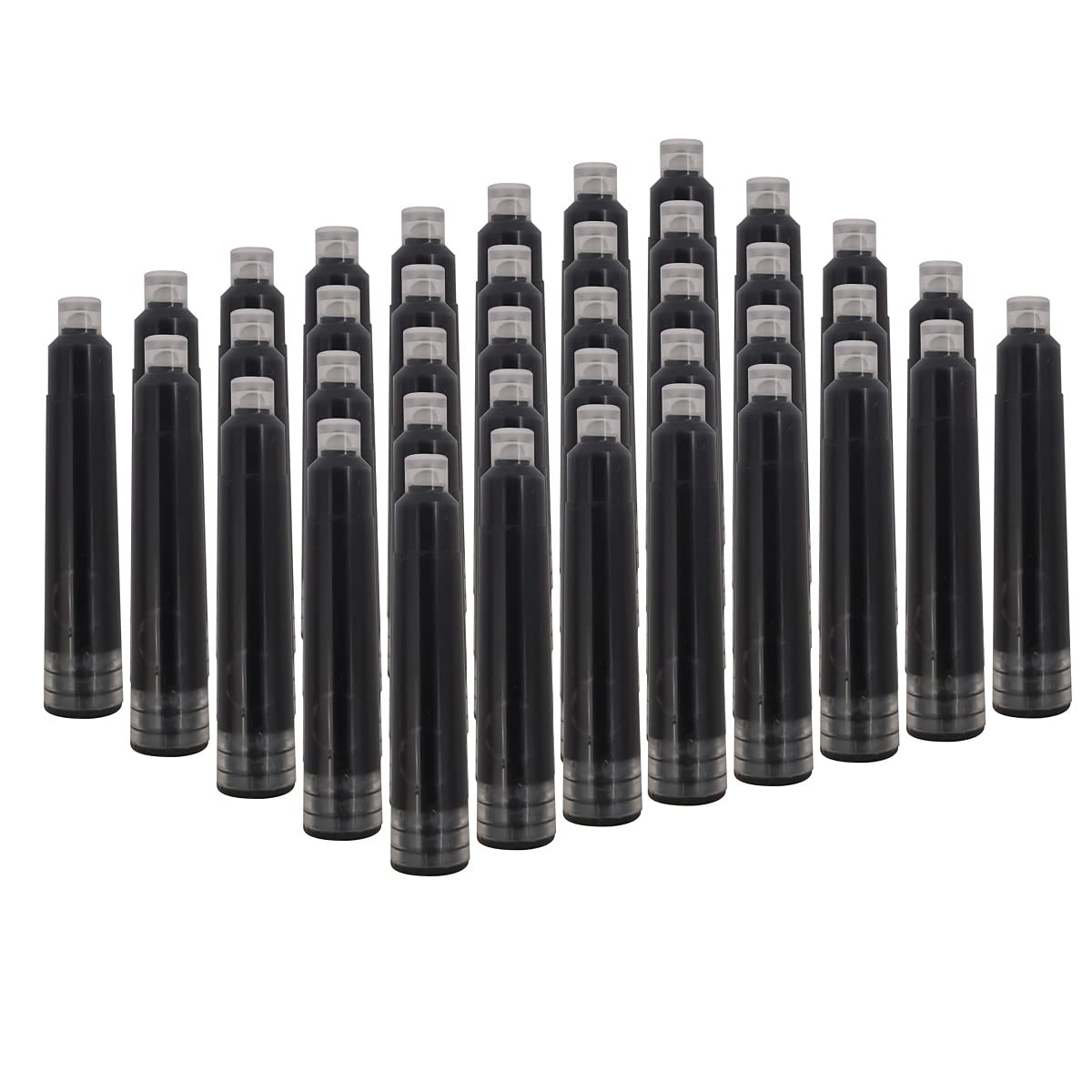 SIPLIV 40 Pcs 2.6 mm Bore Diameter Black Short Paragraph(39mm) Ink Cartridges Suit for SIPLIV Handcrafted Brass Wooden Fountain Pen Short Paragraph Pocket Mini Travel Pen