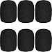 ChromLives Microphone Cover Microphone Windscreen Foam Cover Black Top Grade 6 Pack