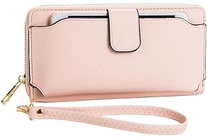 AMNF Women Wristlet Wallet with Cell Phone Holder Zip Around Handbag …