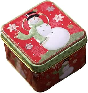 Amosfun caja de galletas de navidad tarro contenedores de ...
