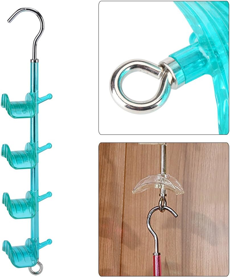 Portable Handbag Hangers & Hooks,Fdit 4 Hooks Hanging Handbag Holder Rotateble Closet Accessories for Purses Handbags - Image 3
