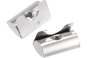 uxcell M4 Roll in Spring T Nut with Spring Sheet Carbon Steel for 3030/4040 Series Aluminum Extrusion Profile Rail with 8mm S