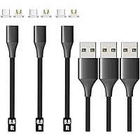 NetDot Gen10 2in1 Nylon Braided Magnetic Charging Cable Fast Charging and Data Transfer for Micro USB and USB C Android Smart