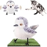 Migipaws Flapping Bird, Lifelike Sandpiper Chirping,Touch Activated KittenToy,Interactive Cat Toy for All Breeds Cat Kicker,C