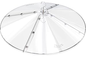 iBorn Baffles for Bird Feeders, 19.5” Oversized Bird Feeder Cover for Rain Guard, Birds Feeders Squirrel Guard, Full Protection for Outdoors, Chew-Proof PC, Pack of 1, Transparent