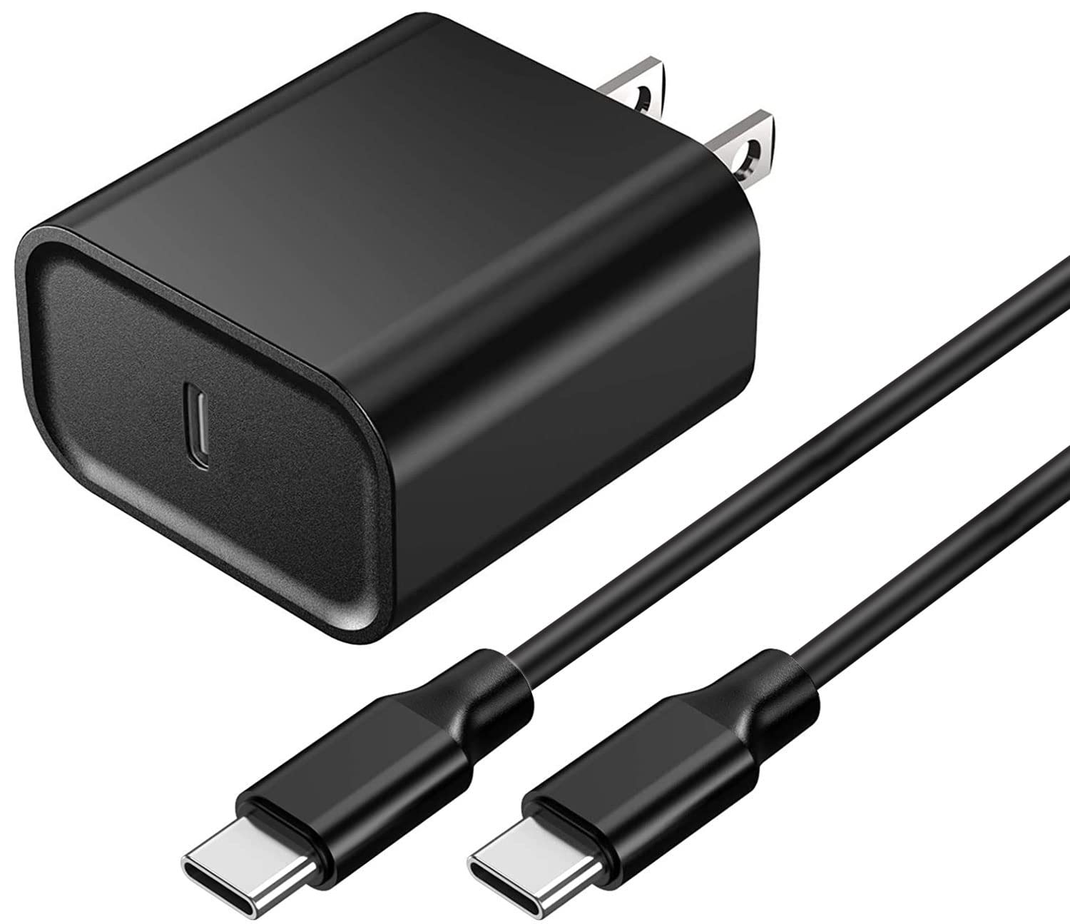 Replacement 18W USB C PD Fast Wall Charger for Samsung Z Flip 7/6/Z Flip 5/Z Flip 4/Z Flip 3, Z Fold 7/6/Z Fold 5/Z Fold 4/Z Fold 3/Z Fold 2 5G Phone with 5FT Type C Power Adapter Charging Cable Cord