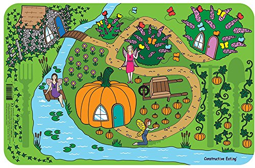 Constructive Eating - Garden Fairy Combo with Utensil Set, Plate, and Placemat
