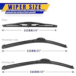 3 wipers Replacement for 2009-2015 Honda