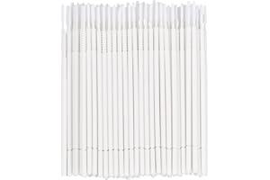 Kioiner 100 Pcs Micro Applicator Brushes, Long Flocking Tips Micro Brush, Disposable Micro Swabs Wands for Eyelash Extensions