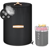 Fire Pit Cover for Ninja Fireside 360 Outdoor Heater &amp; FirePit Cover | Reflective Strips &amp; Handle, Waterproof 600D Oxford PVC, Airflow &amp; Wind-Resistant
