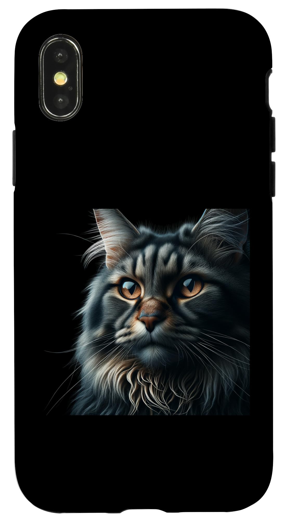 iPhone X/XS Manx Cat Shirt Cat Face Cute Cat Lover Cat Mom Dad Portrait Case