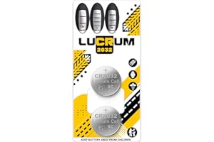 LUCRUM Key Fob Battery Replacement for Infiniti, 2PCs CR2032 Batteries for Car Remote Key for EX35 EX37 FX35 FX50 G37 Q50 Q60 Q70 QX50 QX70 CR 2032