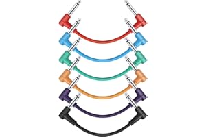 Donner 6 Inch Guitar Patch Cable Colored 6-Pack Guitar Effect Pedal Cables