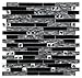 Vogue Tile Newport Black Suede Waterfall 12 in. x 12 in. Mesh-Mounted Glass Mosaic Tile for Backsplash, Bathroom Wall, Fireplace, Accent Wall (5 Sq. Ft.)