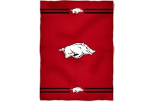 Vive La Fete College Blanket, Officially Licensed Arkansas Razorbacks, Warm & Lightweight Throw Measuring 40" X 58" from