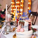 Pargleev 16th Glittery Royal Personalised Birthday Cake Topper Blue view 4