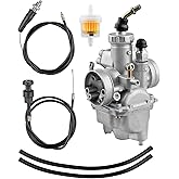 Carburetor Carb Kit Fit for Yamaha TTR 125 TTR125E TTR125L TTR125LE 2000 2001 2002 2003 2004 2005 2006 2007, with Filter Element Hoses Cables