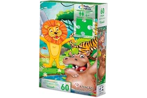 Pais & Filhos | Quebra-Cabeça Infantil Friends 60 Peças | Educativo 4+ Anos | Desenvolve Coordenação e Raciocínio | Puzzle Colorido