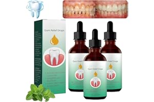 AQISI 3PCS DentiZen Gum Regrowth Drops, Gum Relief Drops, Natural Gum Liquid Drops Mouthwash, Dentizen Gum Gel, Rejuvenate Your Gums with Ease