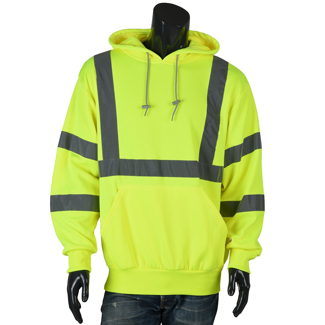 SHORFUNE Reflective High Visibility Safety Hooded Sweatshirt FGST001YM