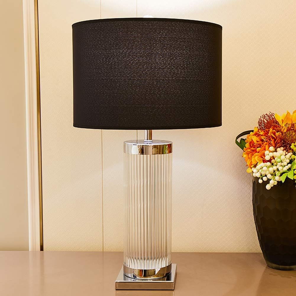 WQ56 Interior Decorative Table Lamp, Stainless Steel Crystal Column