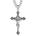 INFUSEU Unique Religious Gifts for Men Women, St. Michael/St. Christopher/St. Benedict/Virgin Mary Pendant Necklaces