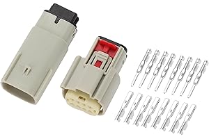 A ABSOPRO 8 Pin Auto Wiring Harness Connector Plug 1.5mm Series Male Female Wire Terminal Connector for Harley Davidson Plast