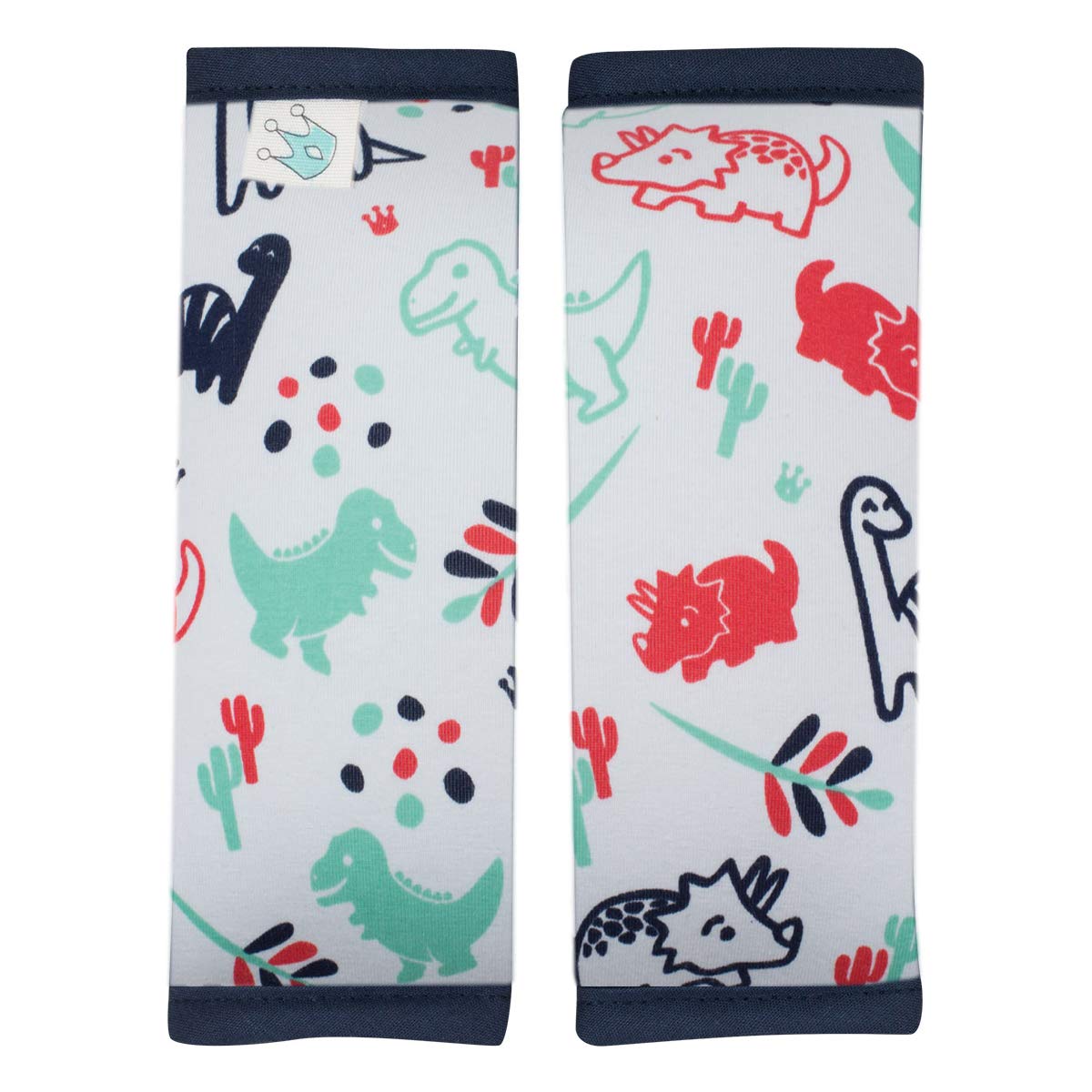 JYOKO Kids Padded Harness Protector for Stroller Carseat (Dino Party, 17 x 18)