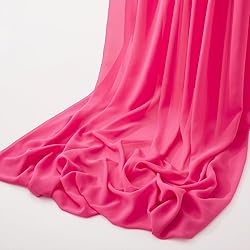 MaiMaiSuan 60" Wide Hot Pink Chiffon Fabric by The