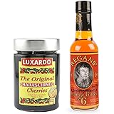 Manhattan Cocktail Kit: Luxardo Maraschino Cherries - 400g Jar with Regan's Orange Bitters - 5 Ounce