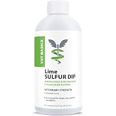 Vet Basics Lime Sulfur Dip for Dogs &amp; Cats, Concentrated Liquid, 16 oz | Skin Itch Relief, Supports Mange, Ringworm &amp; Non-Specific Dermatoses with Antimicrobial, Antiparasitic Action for Dogs &amp; Cats