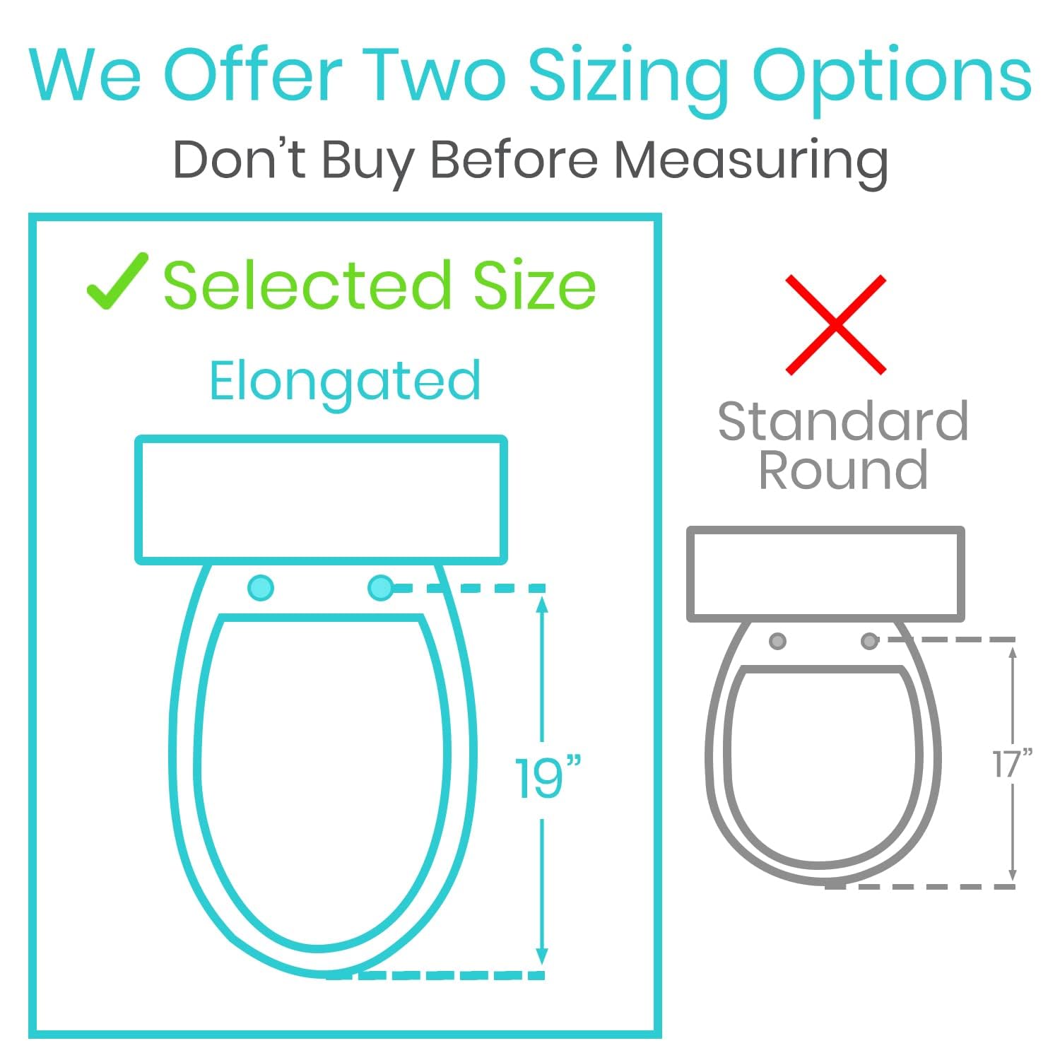 Vive Raised Toilet Seat Riser for Seniors (with Handles) - Handicap Rail Grab Bar Seat for Over Toilet - Elevated Safety for Elderly, Disabled, Medical - Elongated