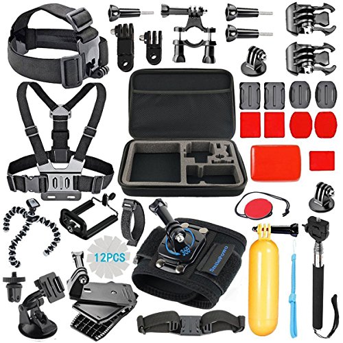 #Rankboosterreview #sponsered # SmilePowo Sports Action Camera Accessory Kit for GoPro Hero6，5 Black, Hero 5,4,3,2,1，Session,GoPro Fusion，DBPOWER,AKASO,APEMAN,SJ CAM,XIAO YI ,2，Sony ,Sports Camera Price: $23.99